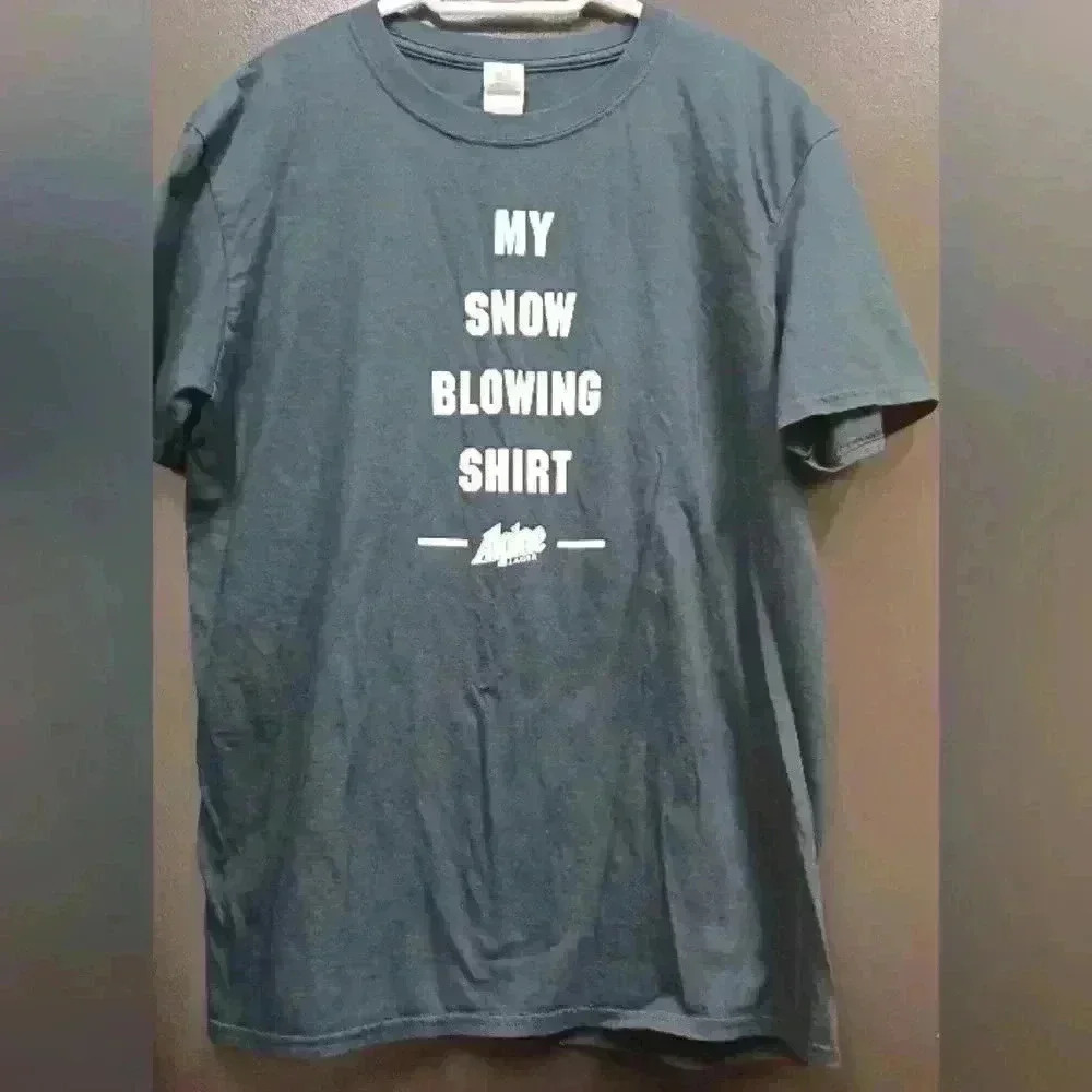 Alpine Beer "My Snow Blowing Shirt" Large  Black T-shirt
